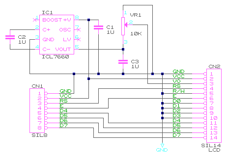 A circuit to use a 5V alphanumeric LCD in a 3.3v design