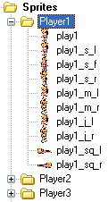 Sprites organised in folders