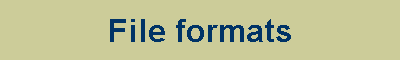 File formats