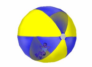Ball with improved opacity and blue panels