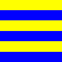 Yellow and Blue horizontal stripes